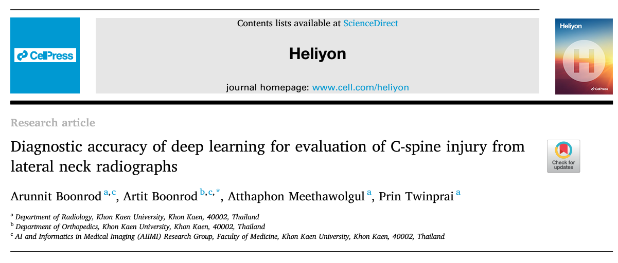 C-spine injury detection - AIIMI - Deep Learning